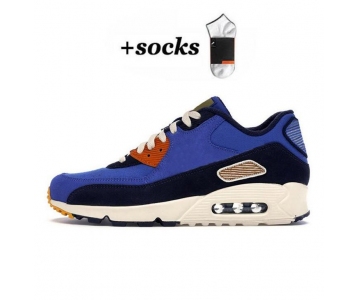 Classic Air Max 90 Running Shoes Athentic Sneakers Day of the Dead All Black White Green Pink Men Women Traine High Quality 40-45 (3) 