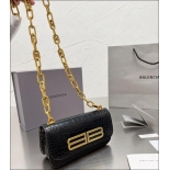 Balenciaga Gossip Bag crocodile chain bag B-lock hand bill of lading shoulder crossbody bag underarm bag small square bag (1)
