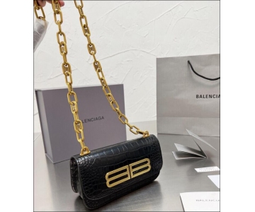 Balenciaga Gossip Bag crocodile chain bag B-lock hand bill of lading shoulder crossbody bag underarm bag small square bag (1)