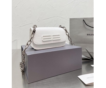 Balenciaga Gossip Bag crocodile chain bag B-lock hand bill of lading shoulder crossbody bag underarm bag small square bag (2)