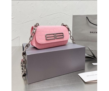 Balenciaga Gossip Bag crocodile chain bag B-lock hand bill of lading shoulder crossbody bag underarm bag small square bag (3)