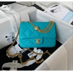 Chanel handbag with grain embossed cowhide and classic leather interspersed with chain shoulder crossbody bag  (7)