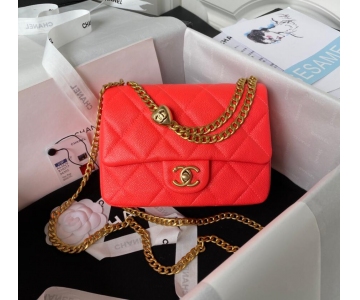 Chanel handbag with grain embossed cowhide and classic leather interspersed with chain shoulder crossbody bag  (9)