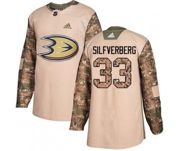 Adidas Ducks #33 Jakob Silfverberg Camo Authentic 2017 Veterans Day Stitched NHL Jersey
