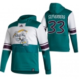 Anaheim Ducks #33 Jakob Silfverberg Adidas Reverse Retro Pullover Hoodie White Green