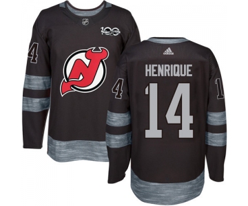 Adidas Devils #14 Adam Henrique Black 1917-2017 100th Anniversary Stitched NHL Jersey