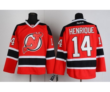 New Jersey Devils #14 Adam Henrique Red With Black Jersey