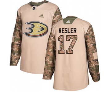 Adidas Ducks #17 Ryan Kesler Camo Authentic 2017 Veterans Day Stitched NHL Jersey