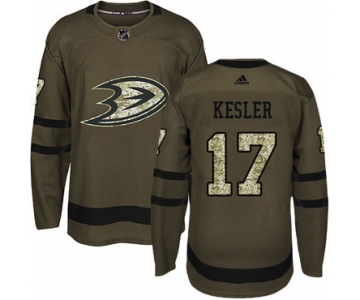 Adidas Ducks #17 Ryan Kesler Green Salute to Service Stitched NHL Jersey