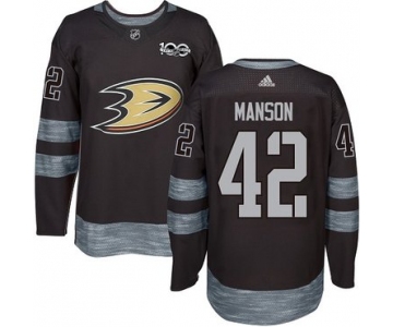 Adidas Ducks #42 Josh Manson Black 1917-2017 100th Anniversary Stitched NHL Jersey