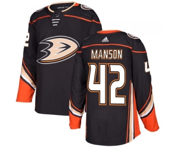 Adidas Ducks #42 Josh Manson Black Home Authentic Stitched NHL Jersey