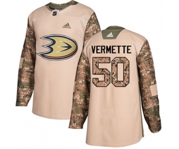 Adidas Ducks #50 Antoine Vermette Camo Authentic 2017 Veterans Day Stitched NHL Jersey