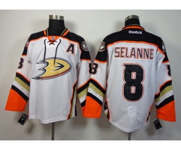 Anaheim Ducks #8 Teemu Selanne 2014 White Jersey