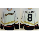 Anaheim Ducks #8 Teemu Selanne White Jersey