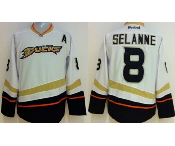 Anaheim Ducks #8 Teemu Selanne White Jersey