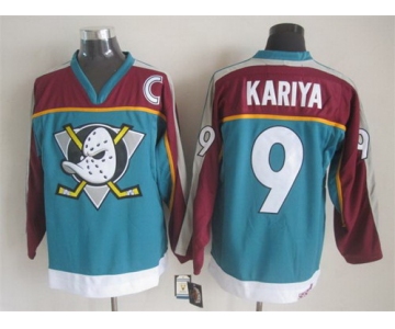Anaheim Ducks #9 Paul Kariya Blue Throwback CCM Jersey
