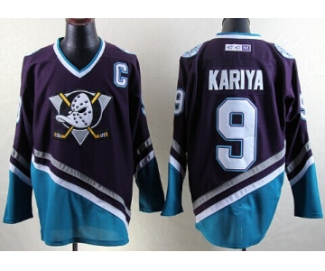 Anaheim Ducks #9 Paul Kariya Purple Throwback CCM Jersey