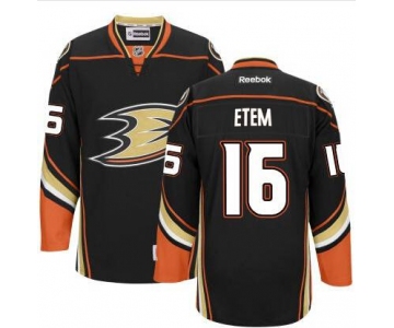 Men's Anaheim Ducks #16 Emerson Etem Black Third Jersey