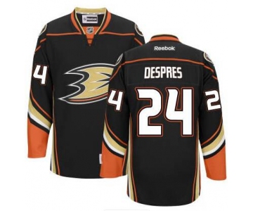 Men's Anaheim Ducks #24 Simon Despres Black Third Jersey