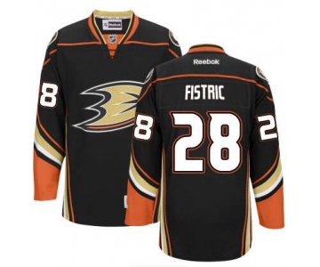 Men's Anaheim Ducks #28 Mark Fistric Black Third Jersey