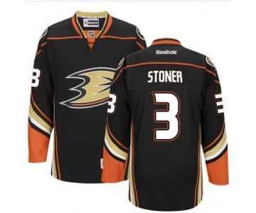 Men's Anaheim Ducks #3 Clayton Stoner Black Third Jersey