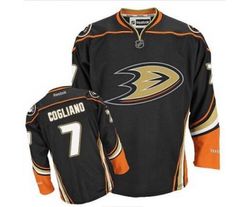 Men's Anaheim Ducks #7 Andrew Cogliano Black Third Jersey