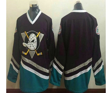 Men's Mighty Ducks of Anaheim Blank 1995-96 Purple CCM Vintage Throwback Jersey
