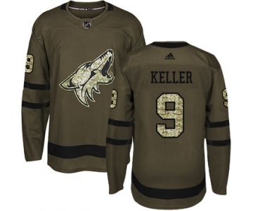 Adidas Coyotes #9 Clayton Keller Green Salute to Service Stitched NHL Jersey