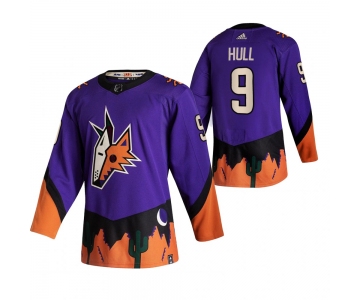 Arizona Coyotes #9 Clayton Keller Purple Men's Adidas 2020-21 Reverse Retro Alternate NHL Jersey
