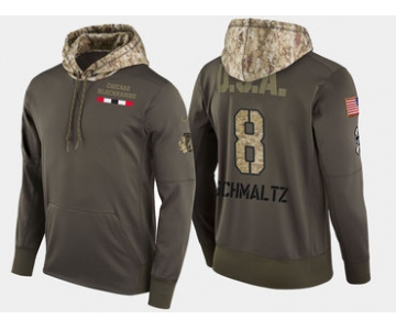 Nike Chicago Blackhawks 8 Nick Schmaltz Olive Salute To Service Pullover Hoodie
