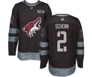 Adidas Coyotes #2 Luke Schenn Black 1917-2017 100th Anniversary Stitched NHL Jersey