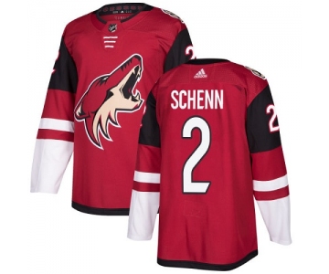 Adidas Coyotes #2 Luke Schenn Maroon Home Authentic Stitched NHL Jersey