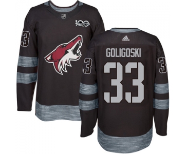 Adidas Coyotes #33 Alex Goligoski Black 1917-2017 100th Anniversary Stitched NHL Jersey