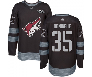 Adidas Coyotes #35 Louis Domingue Black 1917-2017 100th Anniversary Stitched NHL Jersey