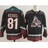 Men's Arizona Coyotes #81 Phil Kessel Throwback Kachina Black Jersey