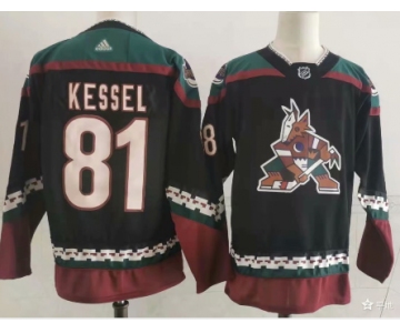 Men's Arizona Coyotes #81 Phil Kessel Throwback Kachina Black Jersey