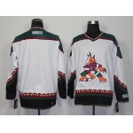 Men's Phoenix Coyotes Blank White 1998 CCM Vintage Throwback Hockey Jersey