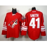Phoenix Coyotes #41 Mike Smith Red Jersey