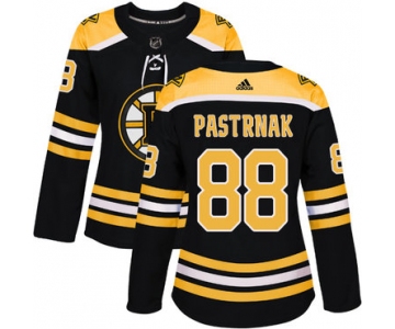 Adidas Boston Bruins #88 David Pastrnak Black Home Authentic Women's Stitched NHL Jersey