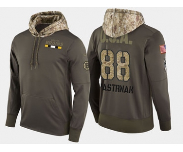 Nike Boston Bruins 88 David Pastrnak Olive Salute To Service Pullover Hoodie