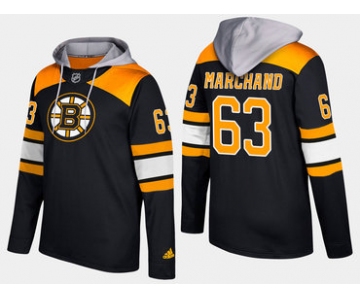 Adidas Boston Bruins 63 Brad Marchand Name And Number Black Hoodie