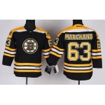 Boston Bruins #63 Brad Marchand Black Kids Jersey