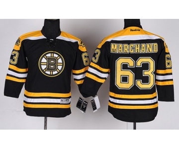 Boston Bruins #63 Brad Marchand Black Kids Jersey
