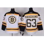 Boston Bruins #63 Brad Marchand White Jersey
