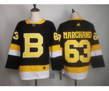 Men's Boston Bruins 63 Brad Marchand Black Adidas Jersey