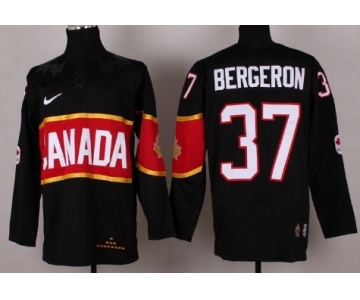 2014 Olympics Canada #37 Patrice Bergeron Black Jersey