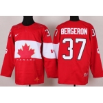 2014 Olympics Canada #37 Patrice Bergeron Red Jersey