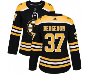 Adidas Boston Bruins #37 Patrice Bergeron Black Home Authentic Women's Stitched NHL Jersey
