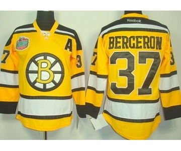 Boston Bruins #37 Patrice Bergeron Yellow Jersey