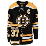 Men's BOSTON BRUINS #37 PATRICE BERGERON with C patch ADIDAS AUTHENTIC HOME NHL HOCKEY JERSEY